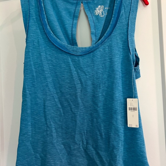 SOLD Anthro BLUE Twist Back Tank Top - Picture 2 of 4